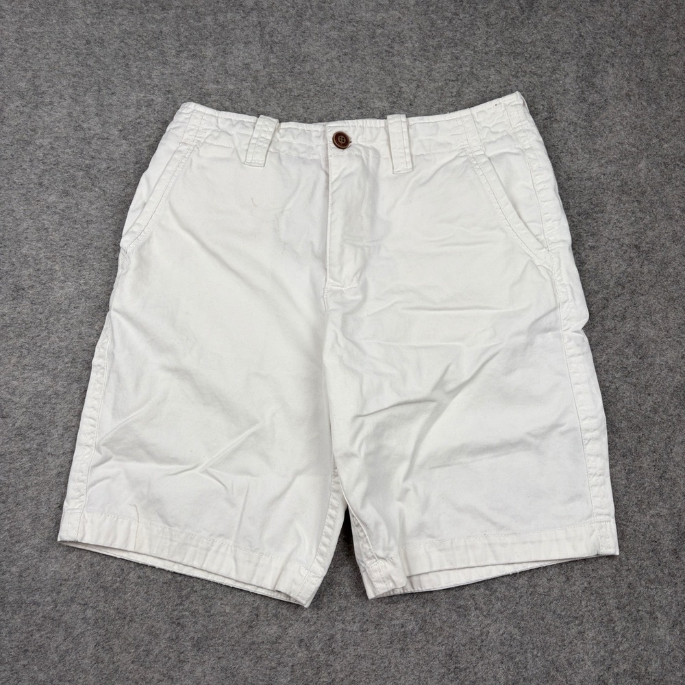 Red Camel Chino Shorts Mens Size 32 White Cotton Casual Classic Workwear Summer